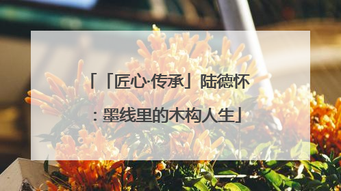 「匠心·传承」陆德怀：墨线里的木构人生