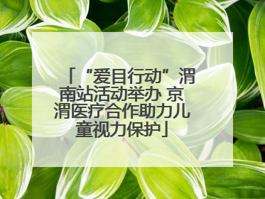 “爱目行动”渭南站活动举办 京渭医疗合作助力儿童视力保护