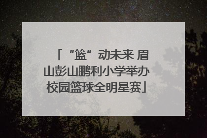 “篮”动未来 眉山彭山鹏利小学举办校园篮球全明星赛