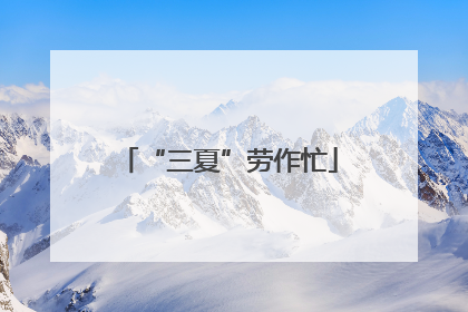 “三夏”劳作忙