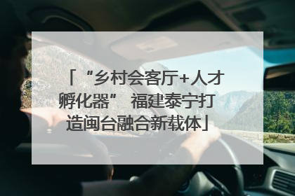 “乡村会客厅+人才孵化器” 福建泰宁打造闽台融合新载体