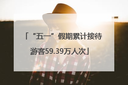 “五一”假期累计接待游客59.39万人次