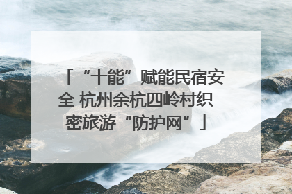 “十能”赋能民宿安全 杭州余杭四岭村织密旅游“防护网”