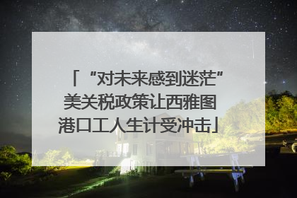“对未来感到迷茫” 美关税政策让西雅图港口工人生计受冲击