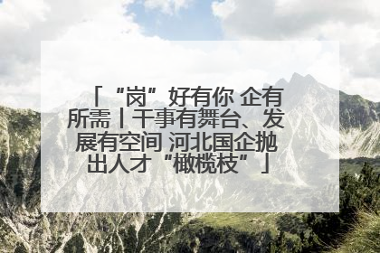 “岗”好有你 企有所需丨干事有舞台、发展有空间 河北国企抛出人才“橄榄枝”