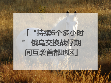“持续6个多小时” 俄乌交换战俘期间互袭首都地区