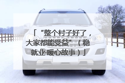 “整个村子好了，大家都能受益”（稳就业·暖心故事）