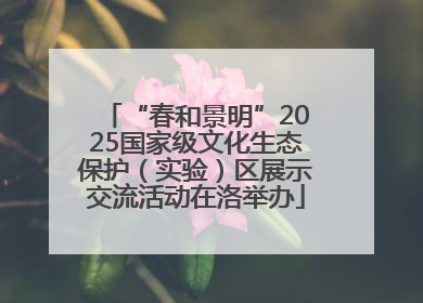 “春和景明”2025国家级文化生态保护（实验）区展示交流活动在洛举办