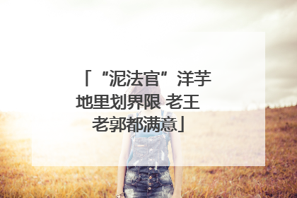 “泥法官”洋芋地里划界限 老王老郭都满意