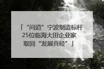 “问道”宁波制造标杆 25位临海大田企业家取回“发展真经”