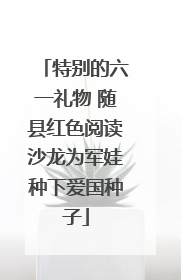 特别的六一礼物 随县红色阅读沙龙为军娃种下爱国种子