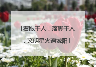 着眼于人，落脚于人，文明星火遍城阳