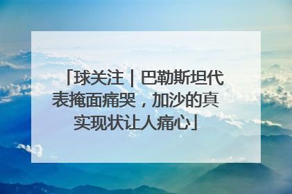 球关注｜巴勒斯坦代表掩面痛哭，加沙的真实现状让人痛心