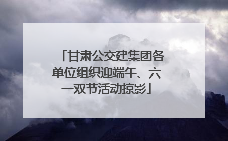 甘肃公交建集团各单位组织迎端午、六一双节活动掠影