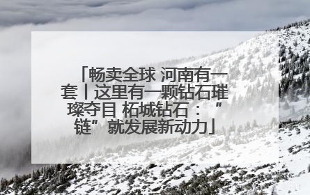 畅卖全球 河南有一套丨这里有一颗钻石璀璨夺目 柘城钻石：“链”就发展新动力