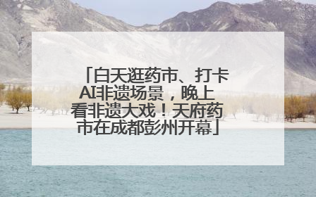 白天逛药市、打卡AI非遗场景，晚上看非遗大戏！天府药市在成都彭州开幕