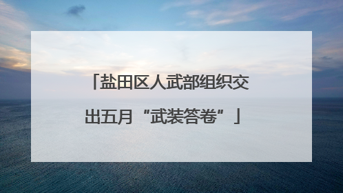 盐田区人武部组织交出五月“武装答卷”