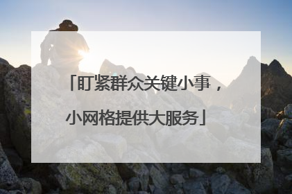 盯紧群众关键小事，小网格提供大服务