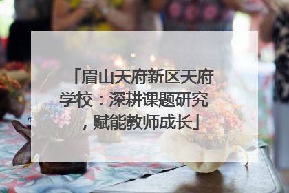 眉山天府新区天府学校：深耕课题研究，赋能教师成长