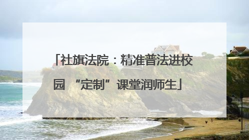 社旗法院：精准普法进校园 “定制”课堂润师生