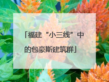 福建“小三线”中的包豪斯建筑群
