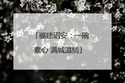 福建诏安：一碗素心 满城温情