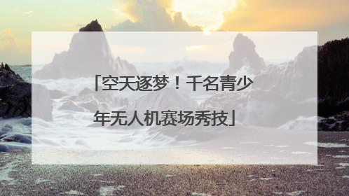 空天逐梦！千名青少年无人机赛场秀技