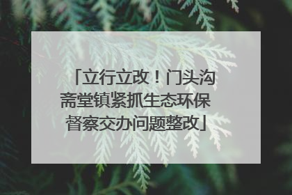 立行立改！门头沟斋堂镇紧抓生态环保督察交办问题整改