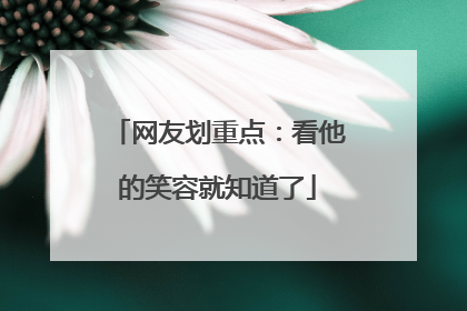 网友划重点：看他的笑容就知道了