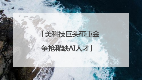 美科技巨头砸重金争抢稀缺AI人才