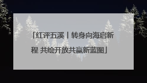 红评五溪丨转身向海启新程 共绘开放共赢新蓝图