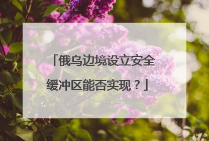 俄乌边境设立安全缓冲区能否实现？