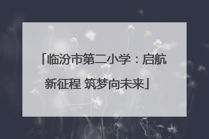 临汾市第二小学：启航新征程 筑梦向未来