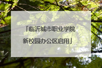临沂城市职业学院新校园办公区启用
