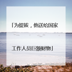 为提拔，他送给国家工作人员巨额财物