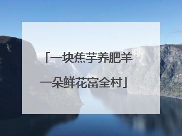 一块蕉芋养肥羊 一朵鲜花富全村