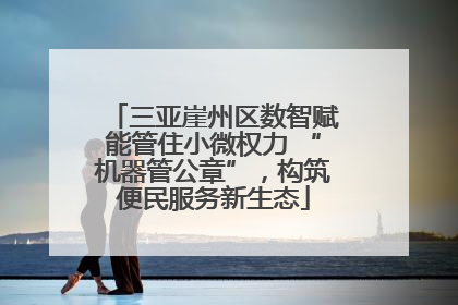 三亚崖州区数智赋能管住小微权力 “机器管公章”，构筑便民服务新生态