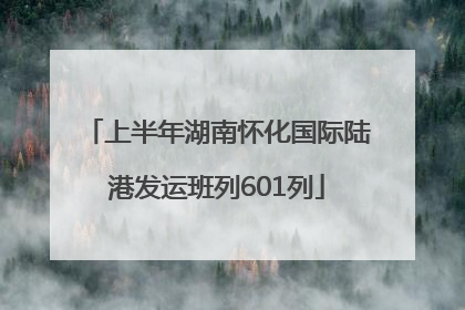 上半年湖南怀化国际陆港发运班列601列