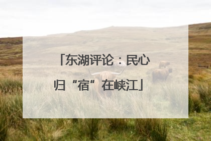 东湖评论：民心归“宿”在峡江