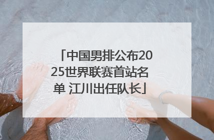 中国男排公布2025世界联赛首站名单 江川出任队长