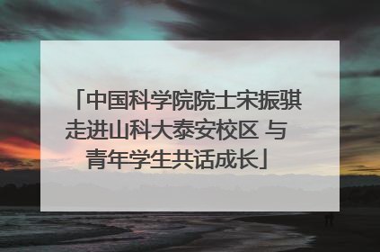 中国科学院院士宋振骐走进山科大泰安校区 与青年学生共话成长