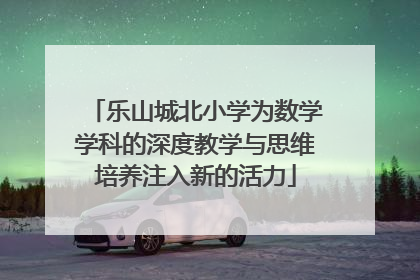 乐山城北小学为数学学科的深度教学与思维培养注入新的活力
