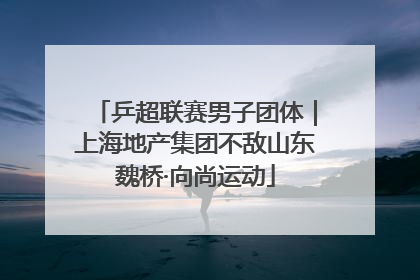乒超联赛男子团体｜上海地产集团不敌山东魏桥·向尚运动