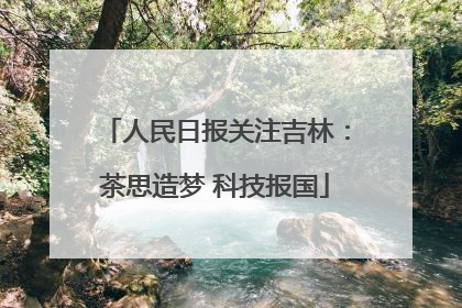 人民日报关注吉林：茶思造梦 科技报国