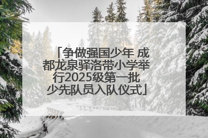 争做强国少年 成都龙泉驿洛带小学举行2025级第一批少先队员入队仪式