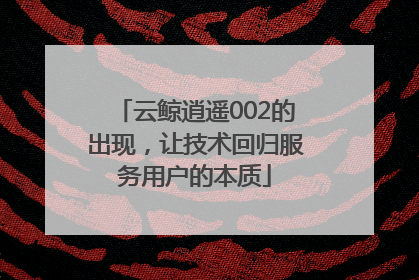 云鲸逍遥002的出现，让技术回归服务用户的本质