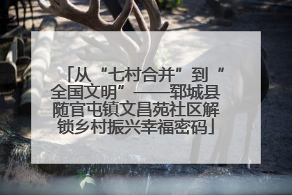 从“七村合并”到“全国文明”——郓城县随官屯镇文昌苑社区解锁乡村振兴幸福密码