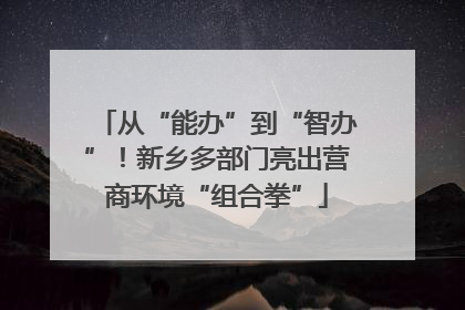 从“能办”到“智办”！新乡多部门亮出营商环境“组合拳”