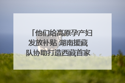 他们给高原孕产妇发放补贴 湖南援藏队协助打造西藏首家高原产儿协同中心