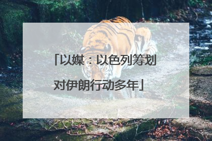 以媒：以色列筹划对伊朗行动多年
